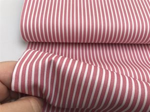 Poplin - blush / hvid stribet